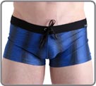 Swimboxerbrief with elasticated belt and cord of tightening outside. Rubber on...