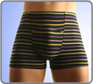 Prints of JIL: Printed pattern on boxer will cotton/Lycra. Stripes on black. Imagination for your boxers JIL.