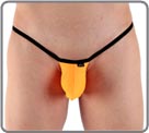 Intense fluorescent colour. Bubble thong, a very mini string string front with...