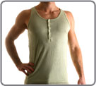 Amande: Elegant line of Cacharel. Matter into modal, fabric at fine coasts. Light green and brown waist band.