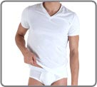 V-neck shirt, short sleeves in cotton, for a look trendy, casual very comfortable for every day.