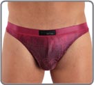 String produced in polyamide elasthan with a feather look. Paisley print with delicate shaded tones. A refined design inspired by grand Italian palaces. Lined at the front.