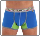 The Smiley collection by e.Go. Innovation – a trendy Maxi shape with playful cut sections below the pouch. On-trend design that plays with blocks of colour. Rainbow e.Go waistband with a Smiley in the ‘O’. Unlined front pouch.