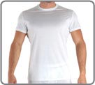 Round neck. New – top of the range mercerized Egyptian cotton T-shirts. High quality rib stitch necklines. For men who like high quality cotton T-shirts and perfect fi nishes