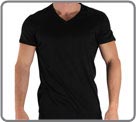 V neck. New – top of the range mercerized Egyptian cotton T-shirts. High quality rib stitch necklines. For men who like high quality cotton T-shirts and perfect fi nishes