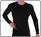 Long sleeves tee-shirt, light and ultra comfortable, cutting curved. Elegant to wear only but also under a jacket or shirt, perfect in all circumstances.