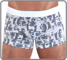 BA Song, line connected. A Maxi print cotton elasthan. Printout of two-tone Rock and Roll singers. Waist band Black Addict comfortable microfibre.