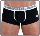 A Hipster polyamid elastane sensitive which allows the skin to breathe and prevents overheating, which is perfect for the sport. Colorful patterns enhanced with white planks, "68" embroidery. Waist band in microfibre grey/white.