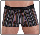 Pattern cotton modal elasthan printed. A fine summer multicolor stripe. A very nice microfibre elastic to wear. A cheerful and easy-to-wear line.