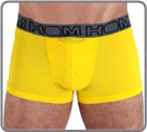 Innovation: Hom launching the horizontal opening in a wide range of colors. A Maxi horizontal opening polyamid elastane sensitive. A silver microfiber waist band takes over the HOM logo.