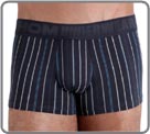 A multicoloured stripe available in two colours: grey and navy blue. A microfibre waistband on which the Hom underwear inscription can be found as carved. Some colourful styles for the start of the season.
