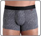 Very soft modal cotton. A fabric with black and white herringbone motif enhanced with the H label. Some black topstitchings on the front matching the black waistband. A real 70’s classic.