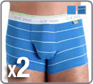 A pack of 2 maxis consisting of a stripy and a plain coloured
product. The stripy maxi is also enhanced by a multicoloured fluorescent H label.