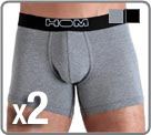 New : a permanent range coming as a pack of 2 maxis in elastane
cotton. Made of a very thin material with a second skin style comfort and a
very soft microfibre waistband with the HOM logo. 2-pack (1 grey, 1 black).