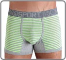 A Maxi Cotton spandex striped bicolor, with a transfer back laurels 68. Belt HOM SPORT Microfiber soft. Easy to wear sport look.