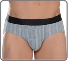 A soft and thick material and a herringbone very smart pattern thanks to a jacquard knitting. Perfect comfort and support thanks to support pouch and opening on the top. Microfiber waistband with logo. Lined front pouch.