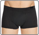 Boxerbrief in a stretchable veil with chain-shaped plain stripes. Covered for a...
