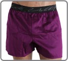 Beautiful innovation associating long boxershorts in glossed cotton with an internal suspending rod (partial brief in front of). Look of fashion pants and brief support in the same product. Slits of ease on the sides. Front pouch with fake opening.