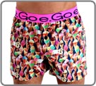 A printed pattern all over of coloured American ices. Bright colors and a beautiful definition thanks to the ink jet technique of impression. The fluo pink waist band returns this model even fresher and shifted. For the greedy ones!