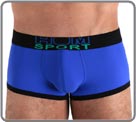 Sensitive polyamid material, properties breathing and anti-heating. Borderings and waist band bring more look to the model. Freshness and the ice floe effect are very tendency.