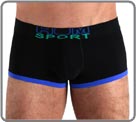 Sensitive polyamid material, properties breathing and anti-heating. Borderings and waist band bring more look to the model. Freshness and the ice floe effect are very tendency.