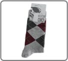 Chaussette ORO, motif Intarsia. Coton majoritaire.