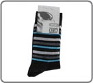 ORO sock, Jersey mesh, Stripes pattern. Majority cotton.