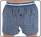 Sky blue small square pattern. Opening 1 button. With suspending rod. American cut (without central seam on the back).