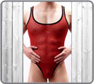 Pleasant material for this semi-transparent bodysuit with a graphic pattern. No...