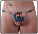 Imprim� de roses sur un fond jeans (imprim�). Mati�re microfibre tr�s douce...