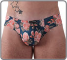 Imprim� de roses sur un fond jeans (imprim�). Mati�re microfibre tr�s douce...