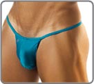 String brief. Half covered back. Surprising and colored underwear...