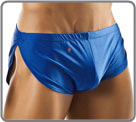 Running shorts, original underwear, open on the sides. Unlined front pouch...