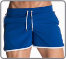 Short de bain avec cordon de serrage soulign par un liser sur les cts et le...
