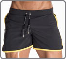 Short de bain avec cordon de serrage soulign par un liser sur les cts et le...