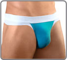 Made of cotton/modal for perfect comfort, this thong has a white border on the...