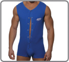 Body Shorty en coton. Fermeture par boutons pression jusqu'� la braguette. Logo ES poitrine. Pas d'ouverture � l'entre-jambes.