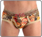 Printed pattern of SURFING FACES. Specific waist band marked SURFING FACES with centered XTG logo. Lined at the front.