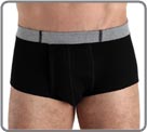 100% cotton, fine ribs. Reference 424 of Mariner. Lined at the front. Blue coiled waistband.