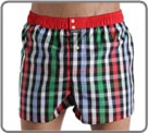Boxershort 100% cotton combed dyed wire, American cut with back piece, brief inside majority jersey cotton with for a perfect maintenance without compression. Elastic waist band with contrasted fabric, 2 engraved buttons.