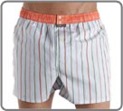 Boxershort 100% cotton combed dyed wire, American cut with back piece, brief inside majority jersey cotton with for a perfect maintenance without compression. Elastic waist band with contrasted fabric, 2 engraved buttons.