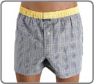 Boxershort 100% cotton combed dyed wire, American cut with back piece, brief inside majority jersey cotton with for a perfect maintenance without compression. Elastic waist band with contrasted fabric, 2 engraved buttons.