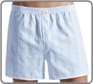 Ref. 3829. Timeless fashion - Casual elegant boxershorts. Finest woven pure cotton. Captiving subtle contrast striping. Buttoned fly. 100% cotton.