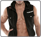 Semi-fitted sleeveless jacket, made of very comfortable and breathable stretch...