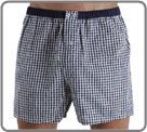 Boxershorts poplin, 100% cotton. Waist band contrasted color, 2 buttons. Fly 1 button.