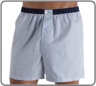 Boxershorts poplin, 100% cotton. Waist band contrasted color, 2 buttons. Fly 1 button.