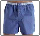Boxershorts poplin, 100% cotton. Waist band contrasted color, 2 buttons. Fly 1 button.