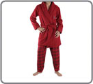 Robe de chambre / Peignoir en polaire. Col chle. Ceinture assortie. 2 poches...