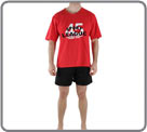 Pyjama court 100% coton. T-shirt col rond avec imprim 45 + lettre rapportes...