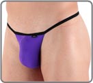 String thong, flat elastic like tanga, mini underwear... but not too much. Back...